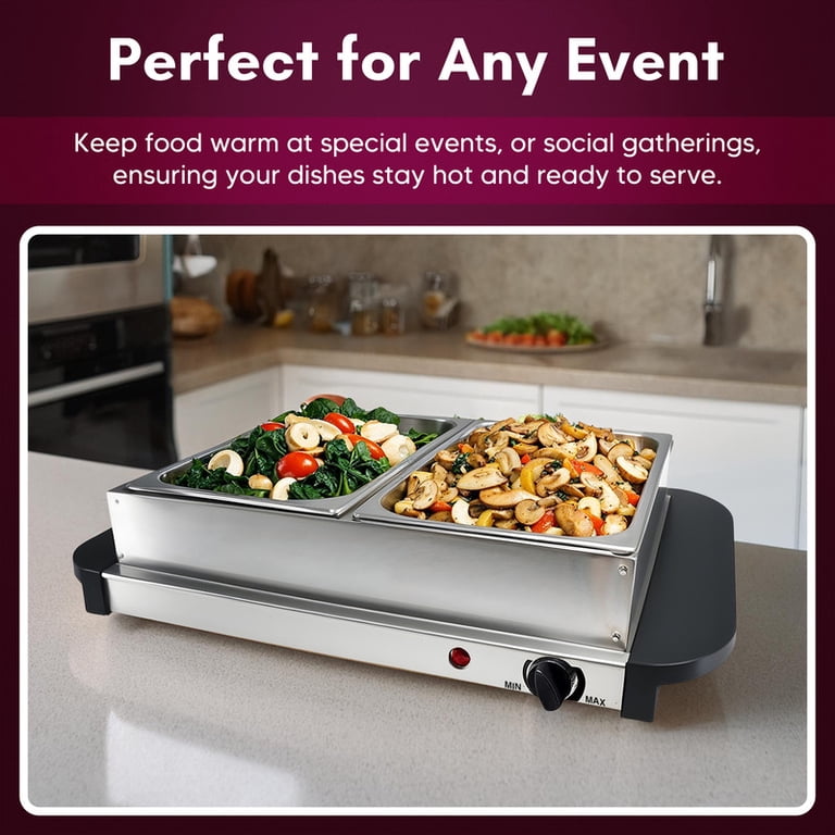 Elite Gourmet Stainless Steel Electric Buffet Server 5Qt photo 3