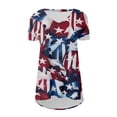 thumbnail image 4 of OAVQHLG3B 4th of July Outfits for Women American Flag T Shirt V Neck Patriotic Shirts Printing Short Sleeve Tops, 4 of 6
