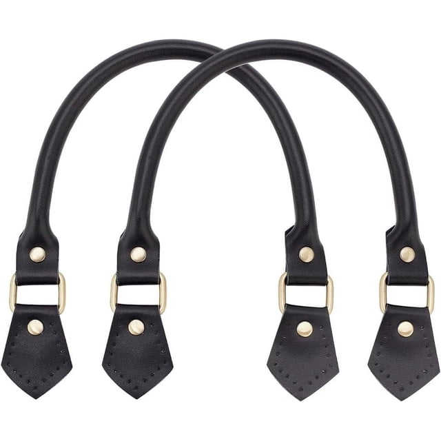 2 correas de piel auténtica para bolso, 46,5 cm/18 pulgadas, asas cortas, correa de piel para bolso, correa de piel de vacuno para bolso