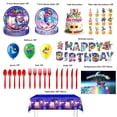 thumbnail image 2 of Mario Galaxy Birthday Party Decorations, 96P Mario Galaxy Party Decoration Set - Birthday banners, backdrops, tablecloths, plates, balloons, cake decorations, other cartoon birthday party supplies, 2 of 6