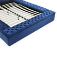 thumbnail image 4 of Better Home Products Cosmopolitan Velvet Upholstered Platform Queen Bed in Blue, 4 of 8