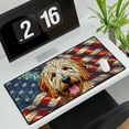 thumbnail image 3 of Patriotic Goldendoodle Stained Glass Portrait American Flag Desk Mat Full Keyboard Mouse Pad Doodle Dog Lover Gifts Idea Large Mousepad - 01010, 3 of 5