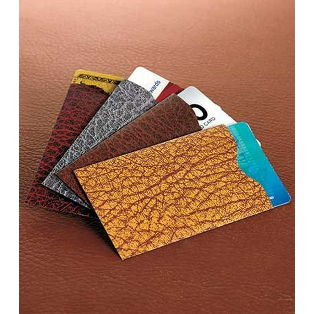 Sets of 4 RFID Credit Card Sleeves (Leather Look)