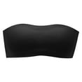 thumbnail image 4 of Gyexs Women's Strapless Bra Comfortable Thin Non Traceless Breathable Wireless Support Plus Size Bras for Women, Black, Size XL, 4 of 4