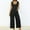 Black, variant on Ladies Casual Jumpsuit Spaghetti Strap Loose Jumpsuit Overalls Pockets Summer Fashion Harem Jumpsuit with Pockets Long Sleeve Bodysuit Women Women Suit Women's Dressy Pant Suits Bridal Pants