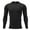 Black, variant on lmcalzta Mens Workout Athletic Shirts Long Sleeve Mock Neck Quick Drying Gym Athletic High Performance T Shirts Tops