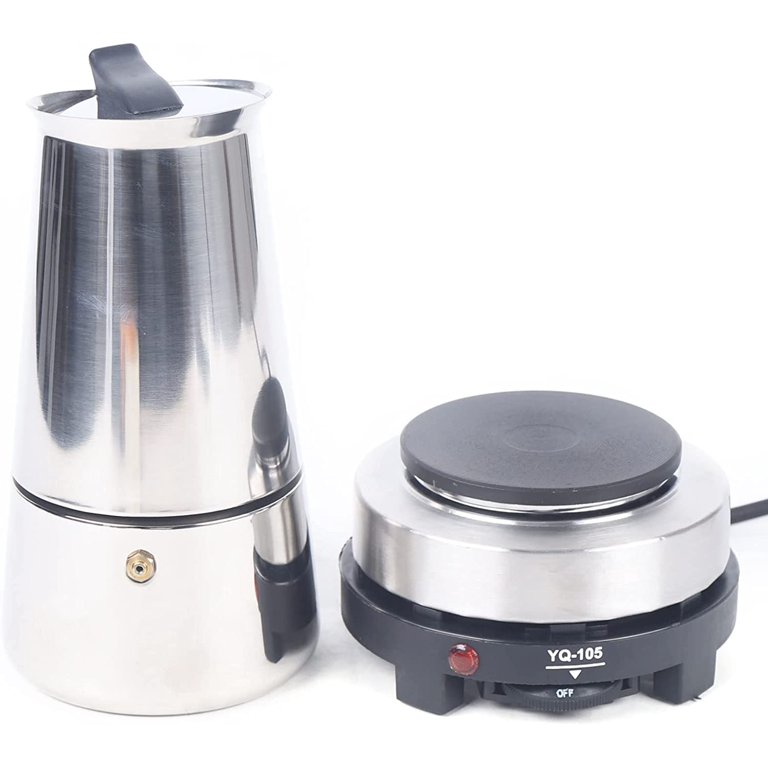 Miumaeov 6-Cup 300ml Electric Espresso Coffee Maker Stainless