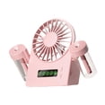 thumbnail image 3 of deevoka Portable Misting Fan Personal Small Cooling Fan Digital Display Screen with Water Tank Low Noise Table Fan for Travel Bedroom Pink, 3 of 9