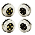 thumbnail image 1 of Yazoeia 2 Pair Spring Loaded Magnetic Pogo Pin Connector,1/2/3/4/5/6 Pin Circular High Current Magnet Suction Male+Female DC Power Charge Probe Charging Socket Connector (4 Pin) CJC912-187968, 1 of 7