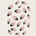 thumbnail image 5 of 24 piezas de uñas postizas almendradas cortas, uñas postizas negras con purpurina, patrones de uñas postizas nude bonitas cortas con pegamento para uñas, uñas postizas adhesivas con aguja para mujeres, 5 of 5