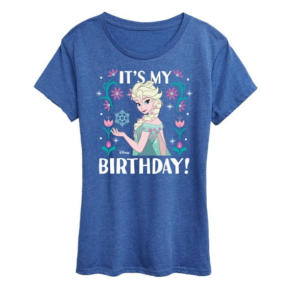 Disney Frozen - Elsa It's My Birthday - Women's Short Sleeve Graphic T-Shirt