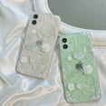 thumbnail image 4 of 9 DIGITAL Crystal Clear Pearl Back Cover Case with 3D Butterfly Flower Charm for iPhone 11, 4 of 7