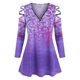 thumbnail image 1 of Tallas grandes con cremallera en V cuello floral escalera recortado frío hombro superior Rosegal Mangas largas de talla grande, 1 of 5