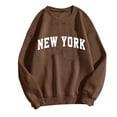 thumbnail image 2 of Aloohaidyvio Sweatshirts for Women Loose Fit,2024 Fall Women's Letter Graphic Crewneck Sweatshirts Fleece Pullover Hoodies Sweaters Casual Winter Outfits Tops, 2 of 3