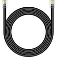 thumbnail image 1 of Cable de datos CAT5/CAT5e RJ11, cable DSL de 4,5 m, cable de módem DSL de alta velocidad, cable trenzado UTP RJ11 6P4C macho a macho, color negro., 1 of 4