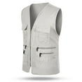thumbnail image 2 of Gilet Utilitaire Multi-Poches Cargo pour Hommes Camping Pêche Randonnée Gilet Gilet Haut, 2 of 3