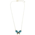 thumbnail image 1 of Mi Amore Adjustable Pendant-Necklace Gold-Tone/Blue, 1 of 3