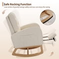 thumbnail image 3 of Rocking Chair Modern,Upholstered Glider Chair for Nursery,Comfy Armchair with Side Pocket for Living Room, 3 of 8
