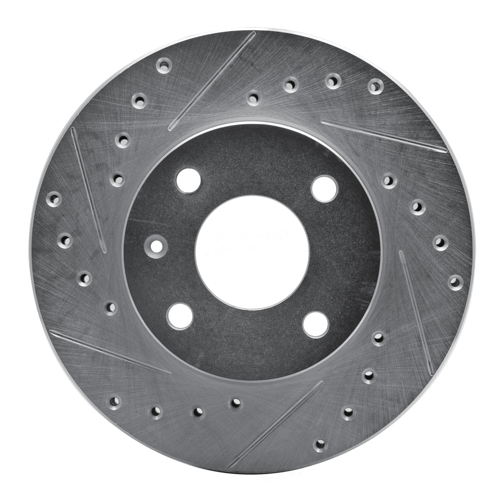 Dynamic Friction Company 631-57000L DFC Brake Rotor - Drilled And Slotted - Silver
