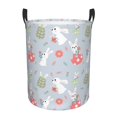 thumbnail image 1 of Balery Bunny cartoon with easter Cesta de ropa redonda con asas, impermeable, independiente, para ropa, juguetes, dormitorio y familia-Medium, 1 of 6