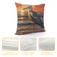 thumbnail image 4 of Seagull Print Throw Pillow Covers Soft Corduroy Pillowcase Decorative Cushion Cover Modern Square Cushion Cases for Living Room Bed Sofa Bedroom Pillow Included, 4 of 5