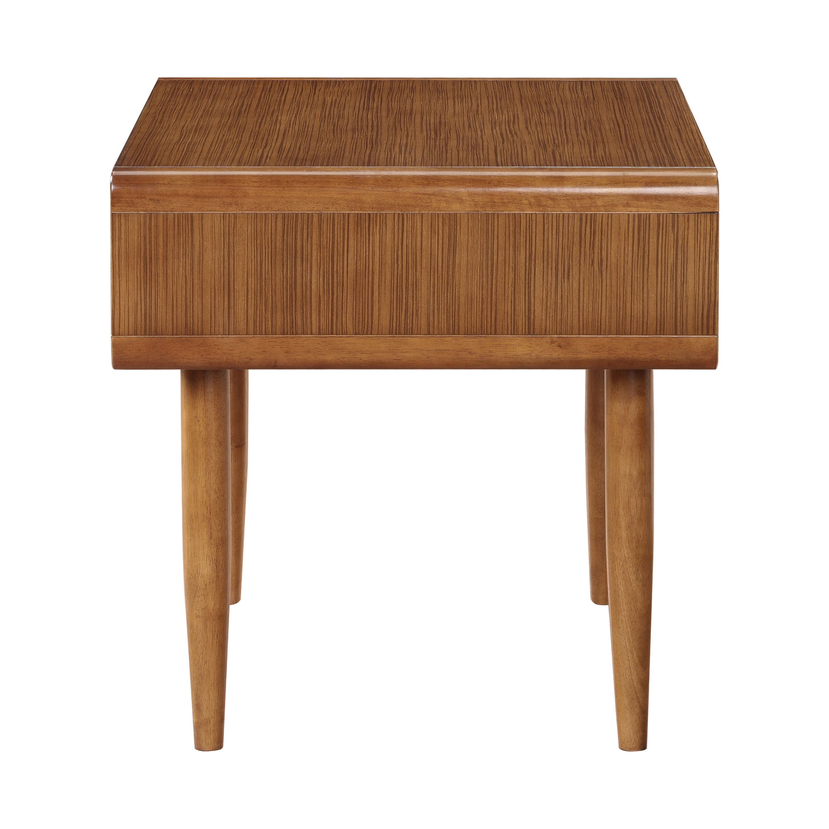 Boraam Alborg Rubberwood Square End Table - Rich Walnut Finish