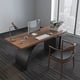 thumbnail image 5 of Modern Reception Office Desks Storage Vanity Wooden Bureau Office Desks Reading Keyboard Scrivania Ufficio Lavoro Room Furniture My Lux Decor Round, 5 of 8
