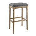 thumbnail image 1 of Linon Tabouret de Bar Sans Dossier en Bois Gris, 1 of 6