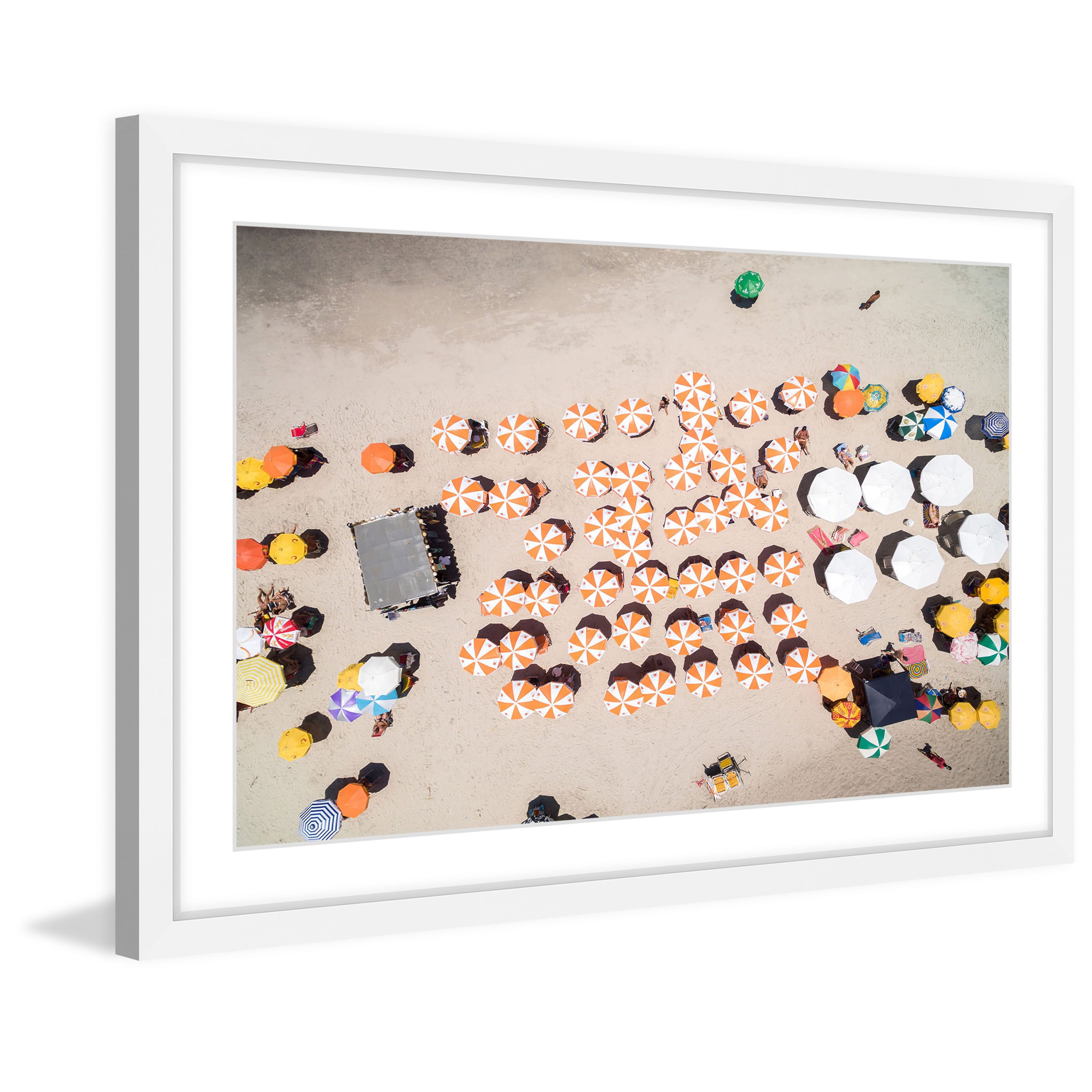 Marmont Hill "Multicolored Umbrellas" Framed Painting Print