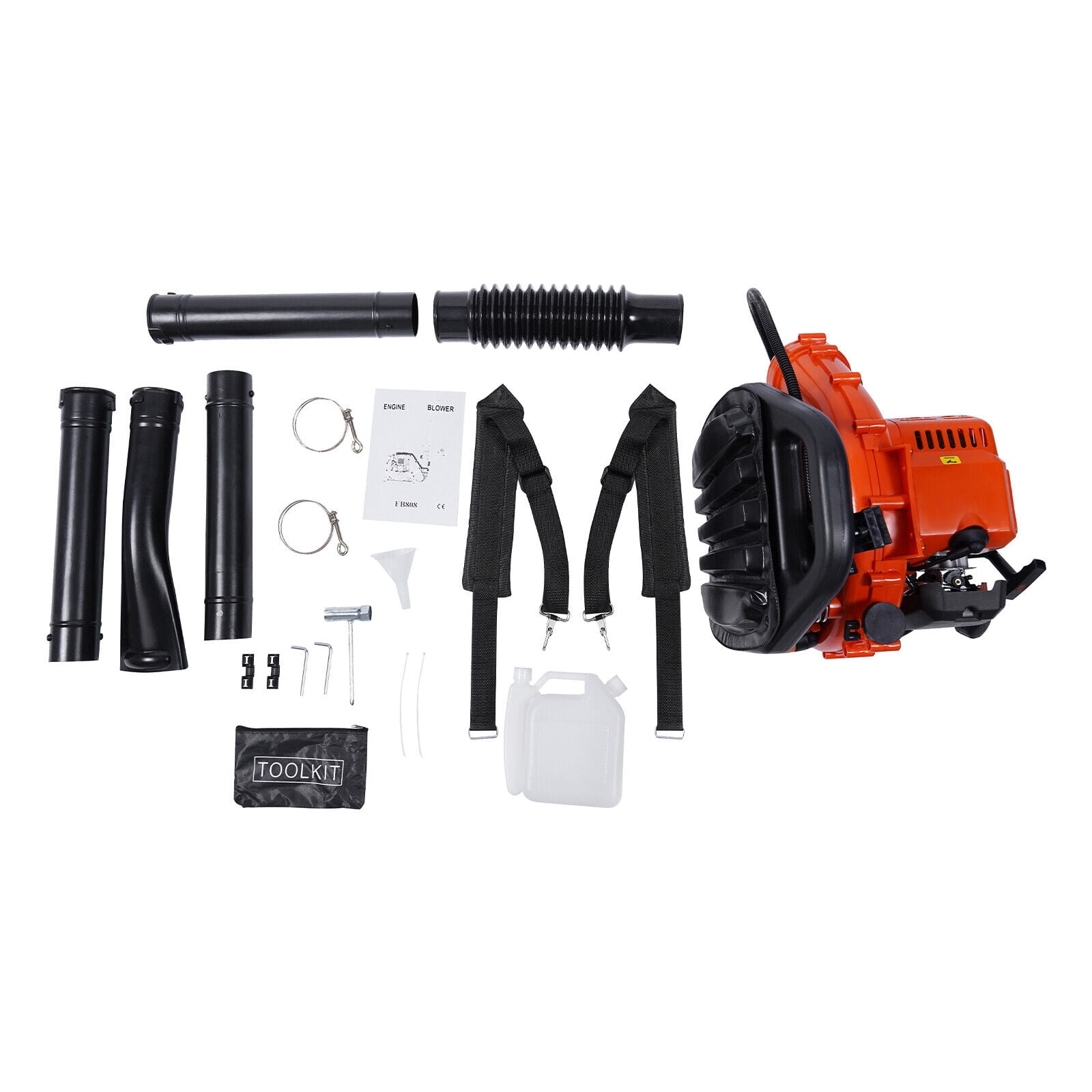 EB808 Backpack Leaf Blower 42.7cc 1.25KW ,Gas Leaf Blower 2-Stroke Backpack Gas Leaf Blower Gasoline Snow Blowers Engine 7000r/min