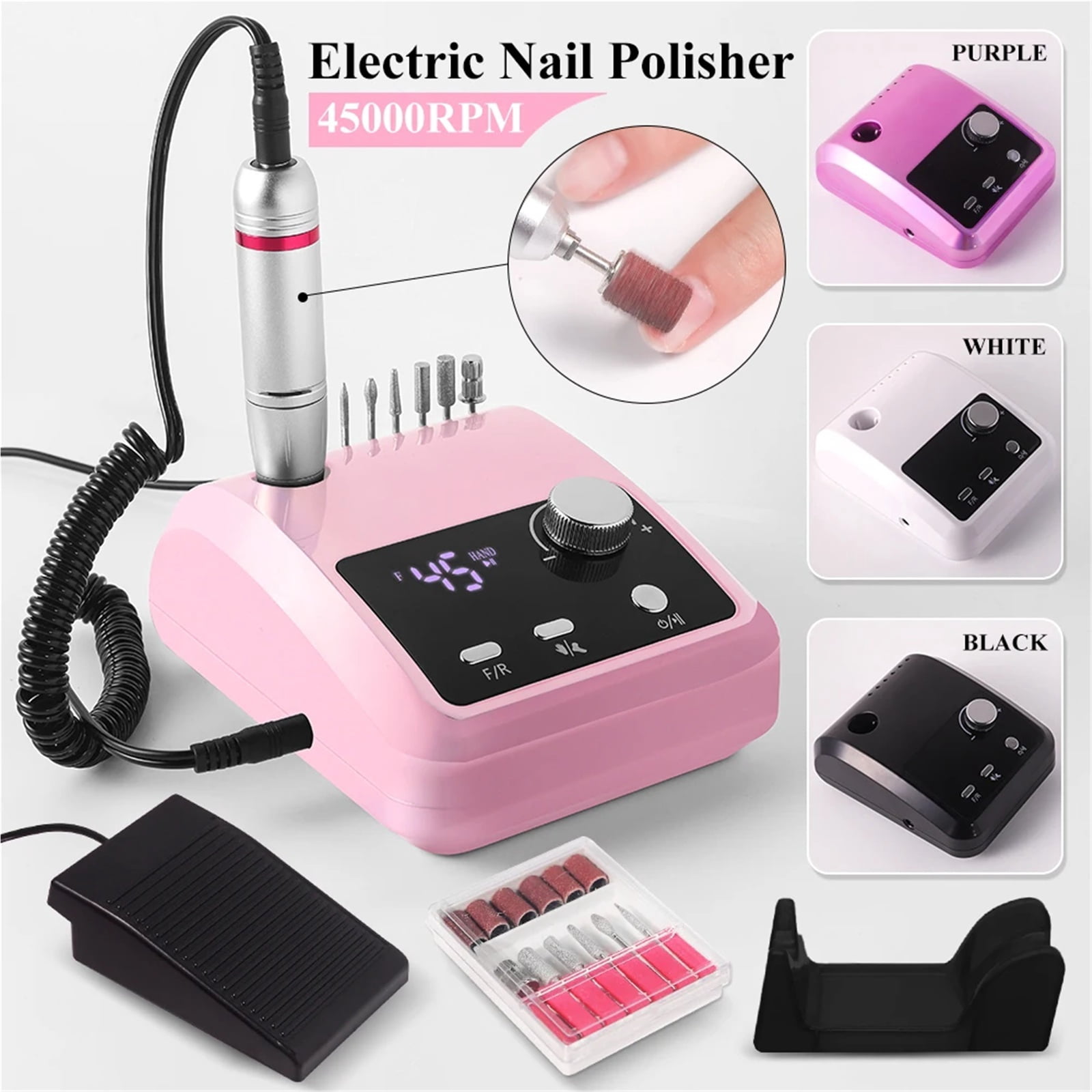 Electric Nail Drill Machine Electric File HD Display Metal Manicure Pen Professional nail lathe Sander
