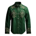 thumbnail image 3 of St Patricks Day Shirt Men Irish Shamrock Button Down Long Sleeve Shirt Saint Patrick'S Clover Graphic Holiday Outfit mens st patricks day shirt, 3 of 3