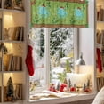 thumbnail image 3 of Christmas Blue Valances for Windows, 54 x 18in, Octopus Red Green Checked Snowflake Plants Rod Pocket Kitchen Valance Curtain Light Filtering Window Treatments for Living Room Bedroom, 1 Panel, 3 of 7