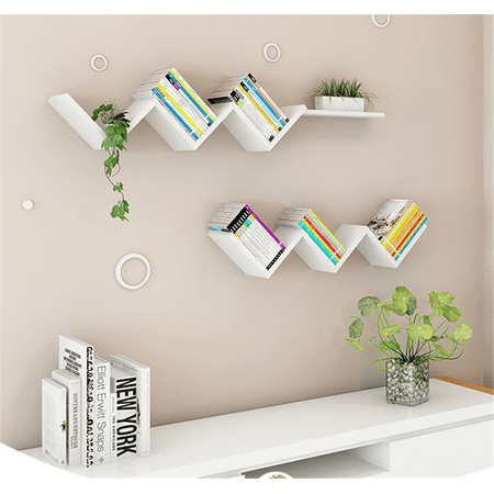 HURRISE Creative Wall Book Shelf,Modern Fashionable Floating Wall Shelf ...