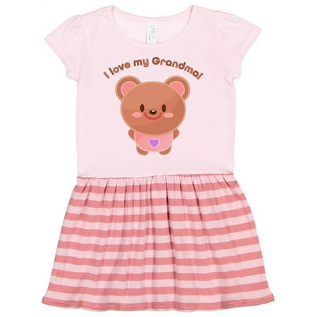 

Inktastic I Love My Grandma- cute baby bear Gift Toddler Girl Dress
