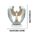 thumbnail image 3 of Graceful The Cross Prayer Wings Angel Figurine, 2026 New Gorgeous Angel Wings Cross Decoration for Desk and Living Room Decoration, Garden Angel Statues for Easter Mother's Day - (Cross), 3 of 8