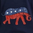 thumbnail image 3 of CafePress - Glitter Republican Elephant Long Sleeve T Shirt - Women's Long Sleeve Graphic Tee Casual Fit, 3 of 4