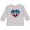 Athletic Heather, variant on Boston Terrier Dog US Flag July 4th Boys or Girls Long Sleeve Toddler T-Shirt