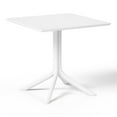 thumbnail image 3 of WestinTrends Playa 31.5" Square Plastic Outdoor Patio Dining Table, White, 3 of 13
