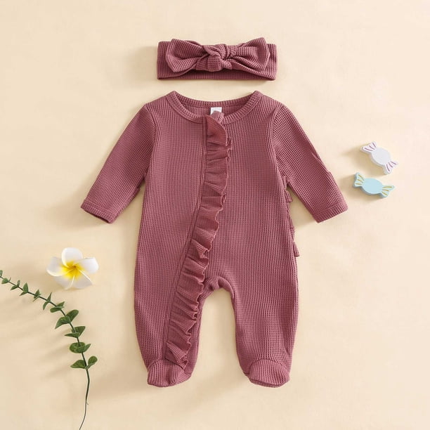 Monos de otoño e invierno para niños y niñas, monos de manga larga con botones y cuello redondo, monos cortos lisos, monos de poliéster para niños.