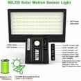 thumbnail image 2 of Lámpara solar para exteriores, 2600 mAh, sensor de movimiento, iluminación solar para exteriores, lámpara de seguridad inalámbrica impermeable, lámpara de pared para jardín (batería reemplazable), 2 of 5