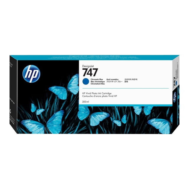 HP 747 - 300 ml - chromatic blue - original - DesignJet - ink cartridge - for DesignJet Z9+ PostScript, Z9+dr, Z9+dr PostScript