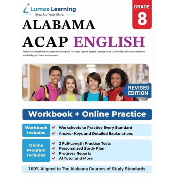 Alabama Comprehensive Assessment Program Test Prep: Grade 8 English Language Arts Literacy (ELA) Practice Workbook and F, (Paperback)