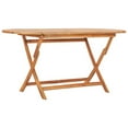 thumbnail image 1 of Outdoor Folding Dining Table, Slatted, X Legs, 63 Inch Brown Wood, 1 of 1