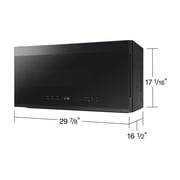 Samsung BESPOKE ME21DG6500MTAA - Microwave oven - over-range - 2.1 cu. ft - 1000 W - matte black steel with built-in exhaust system