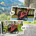 thumbnail image 4 of Aosom 2-in-1 Dog Bike Trailer, Pet Stroller with Hitch for Large Dogs, Red, 4 of 9