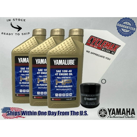 Cyclemax Full-Synthetic Yamalube Oil Change Kit fits 2021-2025 Yamaha MT-03