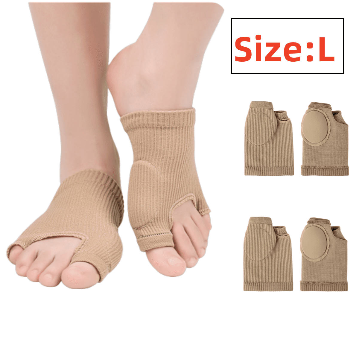 2 Pair Bunion Corrector and Bunion Relief Sleeve with Gel Pad, Wear