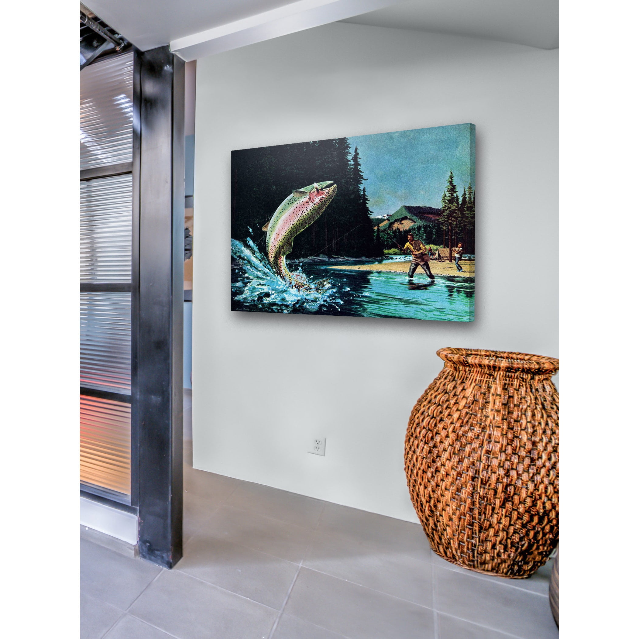 "Rainbow Trout" Painting Print on Wrapped Canvas