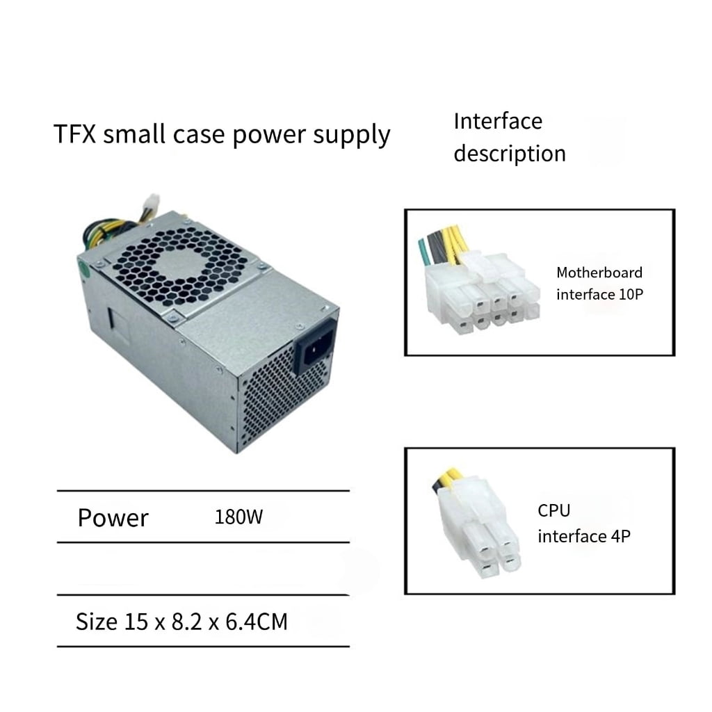 TIERPOP 10pin Power Supply 526T 530T Space Saving for Small PC Computer Builds with Superior Heat Management